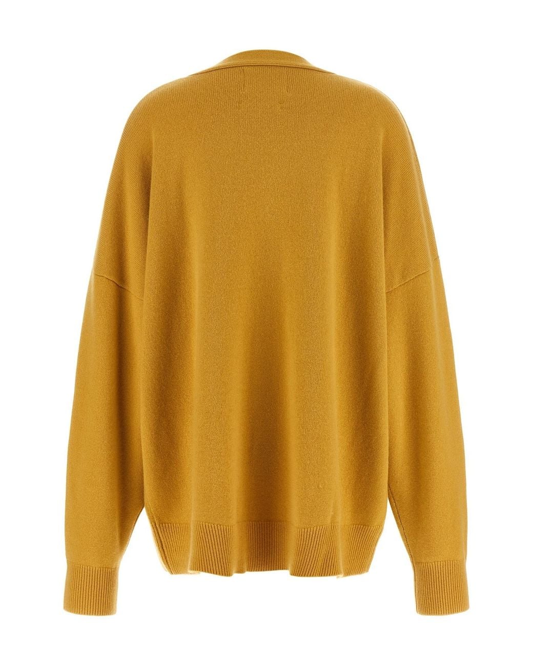 Extreme Cashmere Yellow Long-Sleeve Open-Front Cardigan