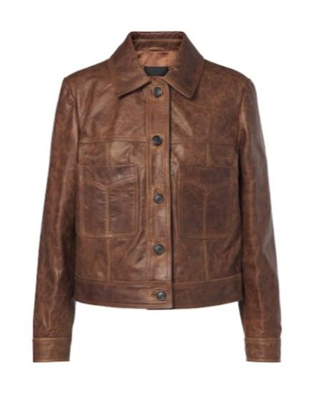 Nili Lotan Brown Susannah Leather Jacket