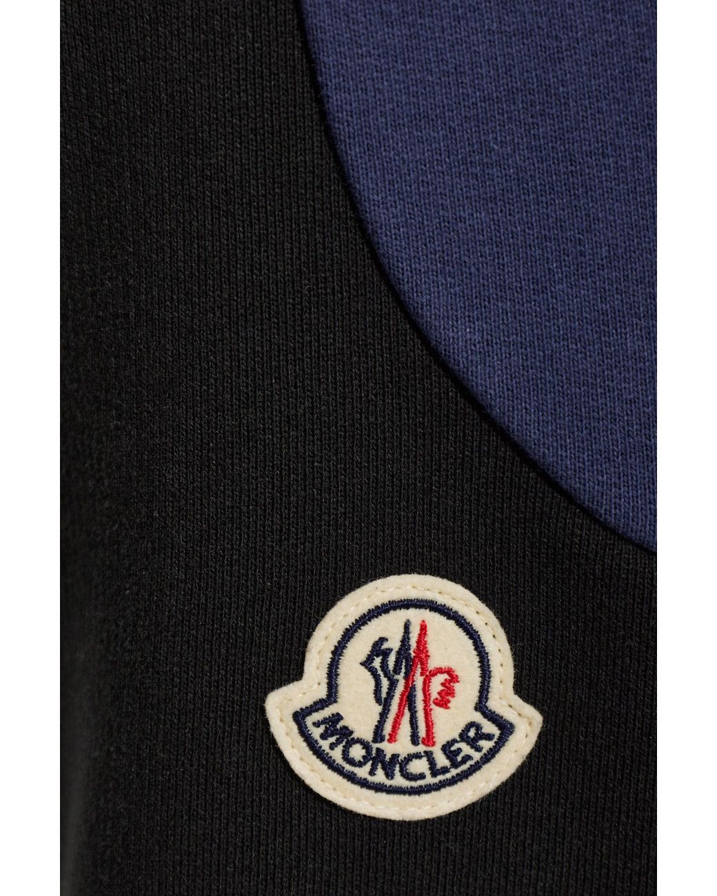 Moncler Black Logo Patch Sweatpants for men