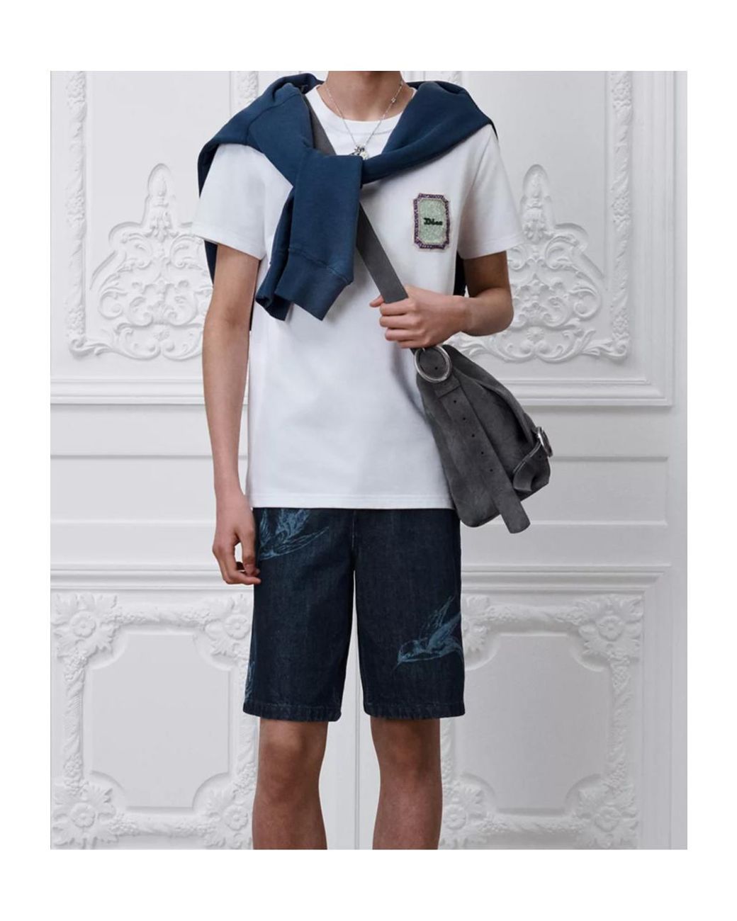 Dior White Medaillon T-Shirt, Relaxed Fit for men