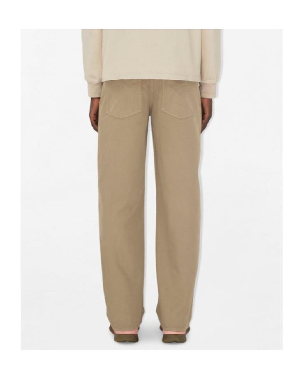 Burberry Natural Logo Patch Straight-Leg Trousers for men