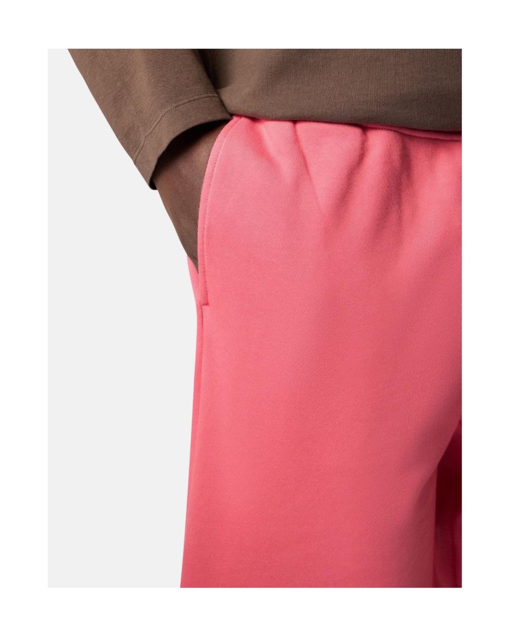 Stone Island Red Logo Patch Drawstring Shorts for men