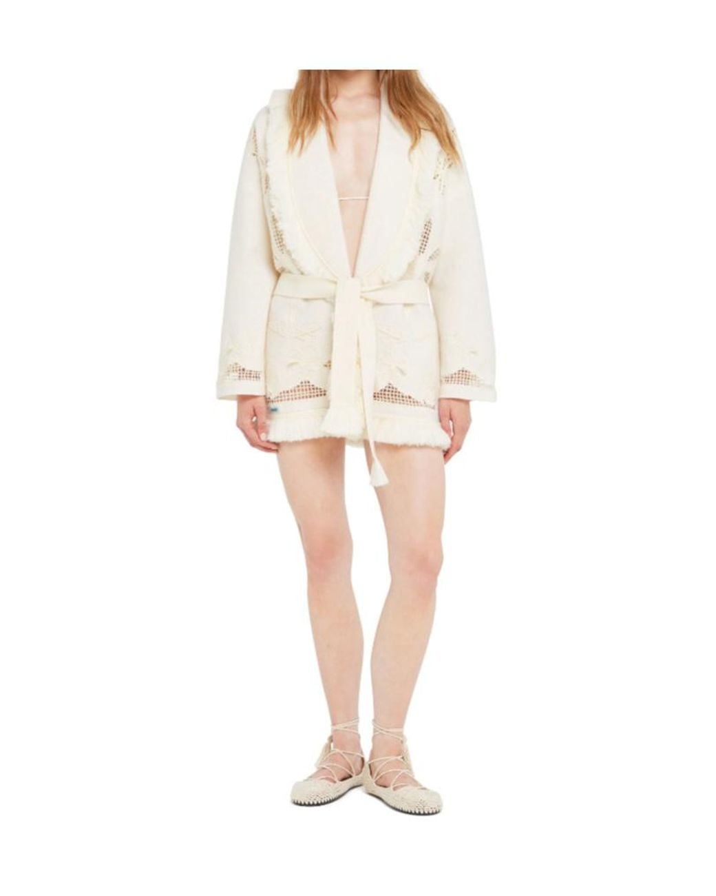 Alanui Natural Islands Diary Belted Cardigan