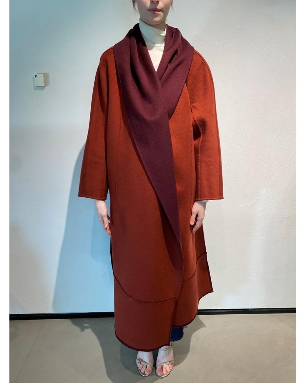 Max Mara Red Long-Sleeved Coat