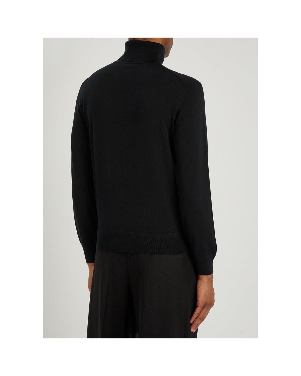 Tom Ford Black Wool High-Neck Sweater for men