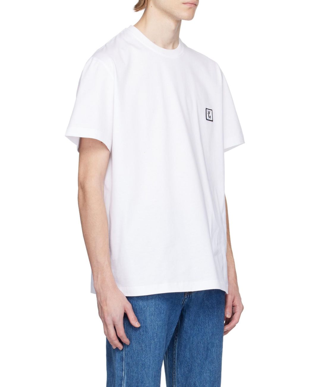 Wooyoungmi White Logo-Patch T-Shirt for men