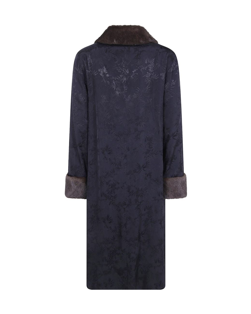 Rixo Blue Jonah Button-Up Long Coat