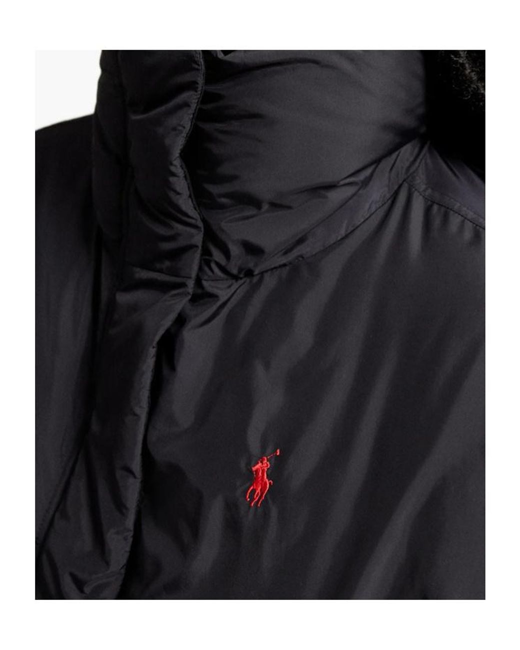 Polo Ralph Lauren Black Button-Fastening Puffer Jacket