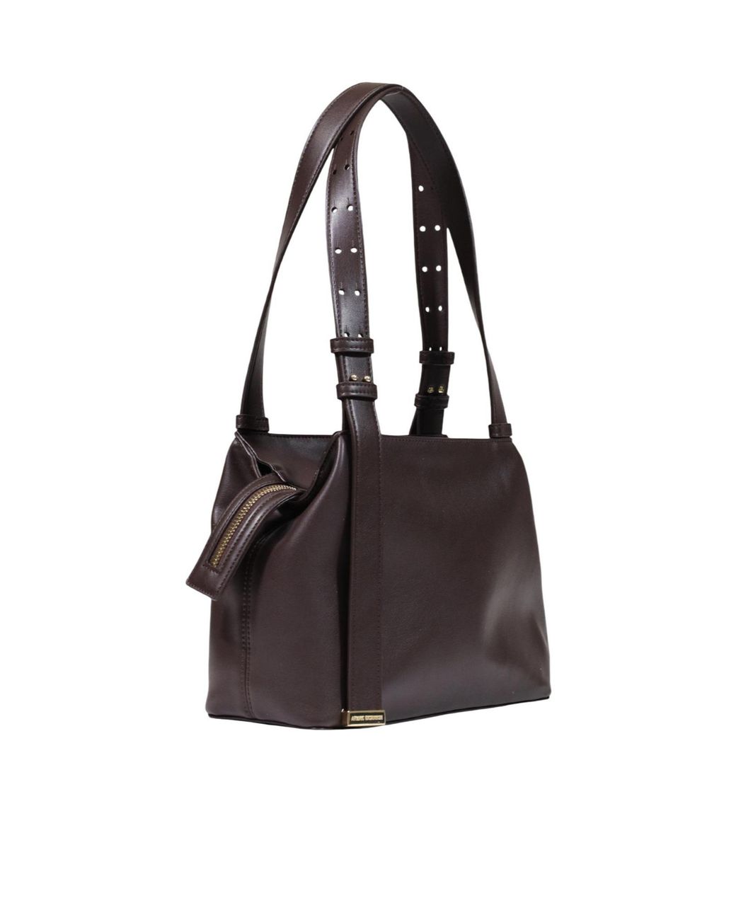 ARMANI EXCHANGE Brown Adjustable-Strap Logo-Print Shoulder Bag