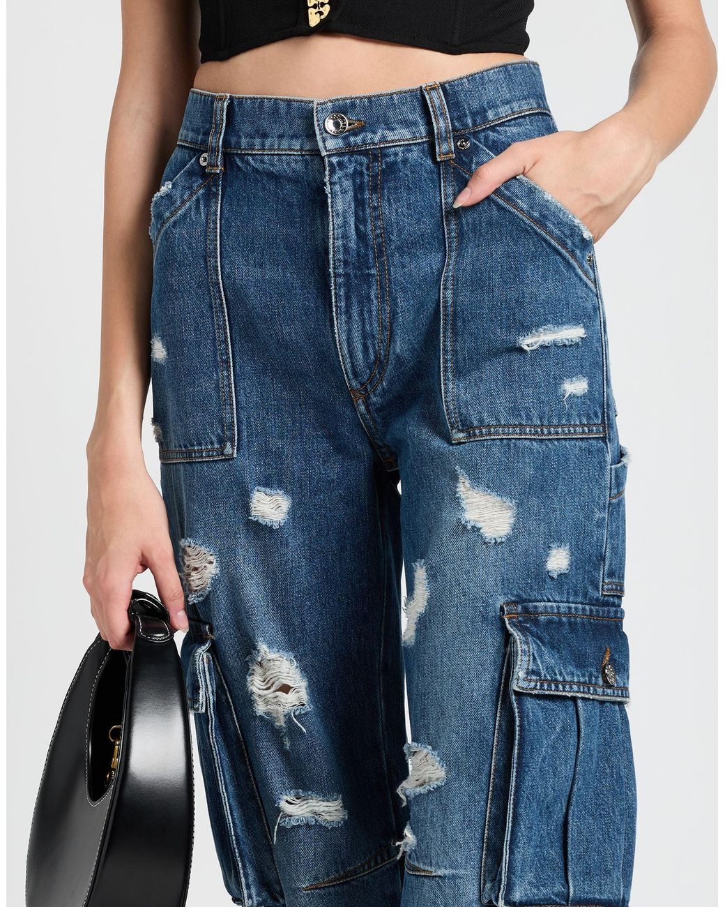 Dolce & Gabbana Blue Medium Straight Leg Jeans