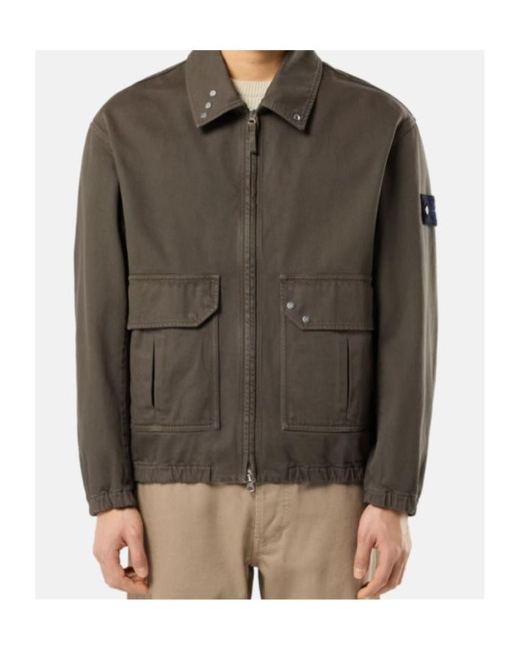 Stone Island Green Denim Coach Jacket for men