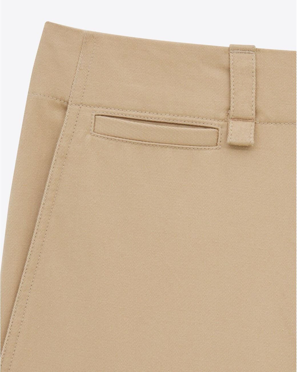 Saint Laurent Natural Mid-Rise Tailored Pants