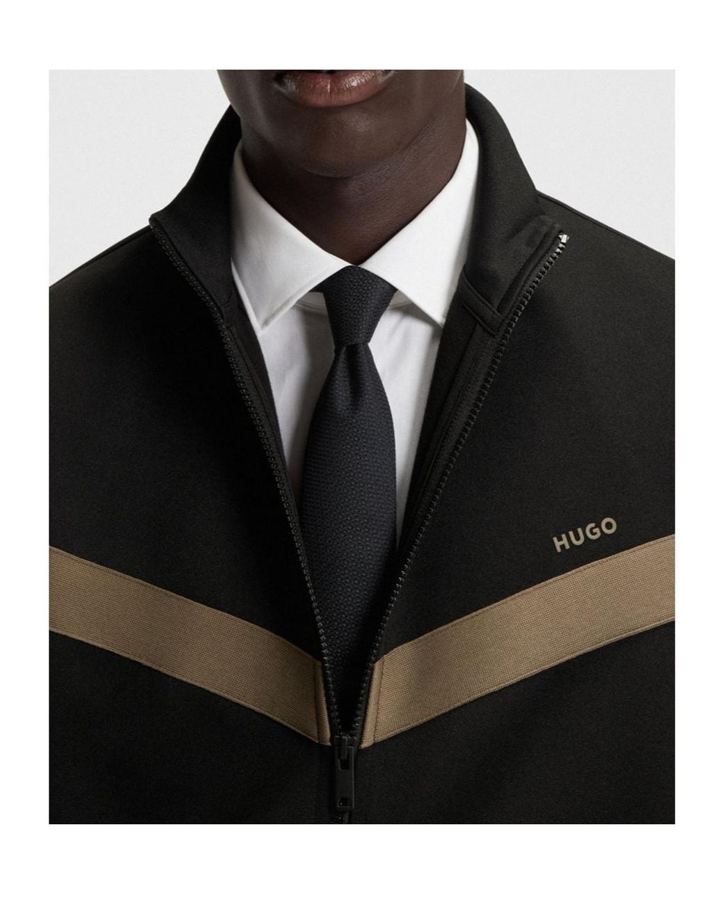 Boss Black Hugo Zip-Up High Neck Sweatshirt for men