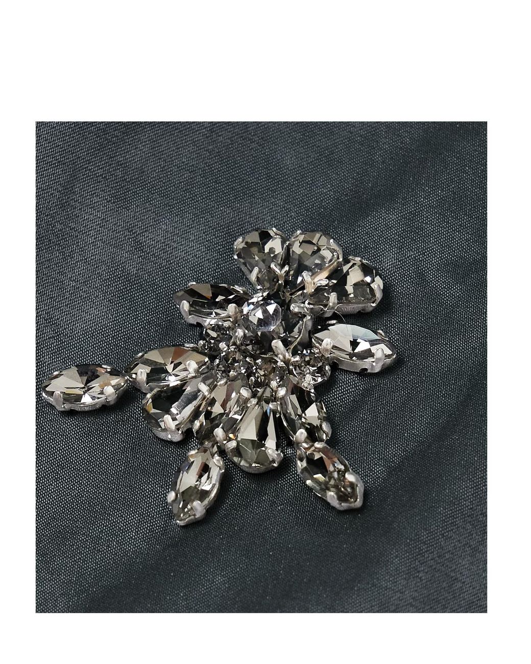 Huishan Zhang Black Antoine Crystal-Embellished Crinkled Satin-Twill Blazer