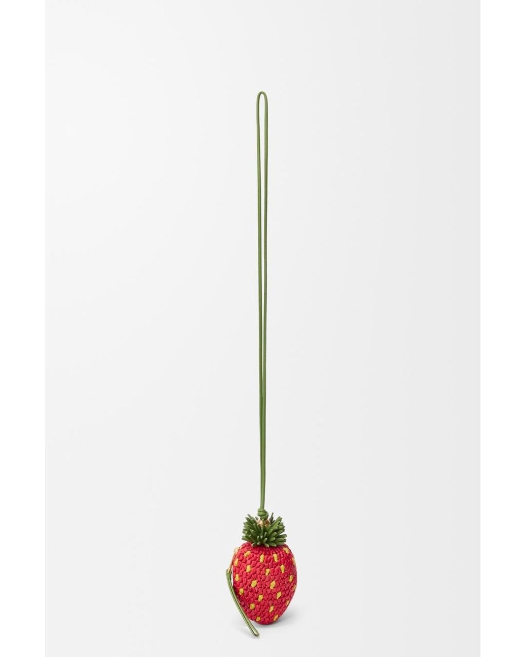 Loewe Green Strawberry Coin Purse