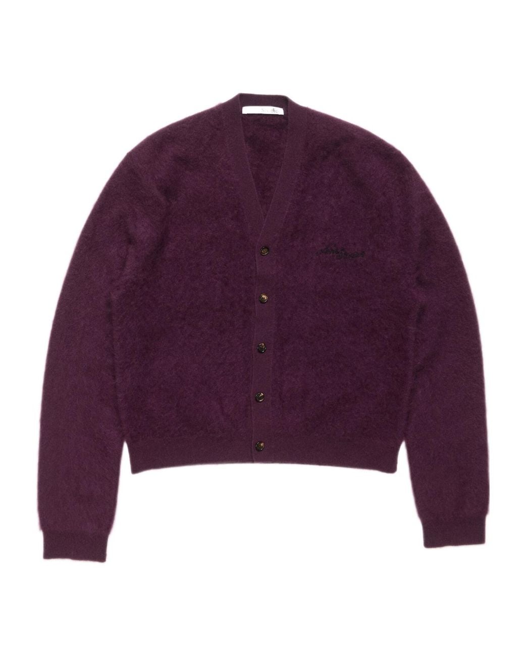 Acne Purple Cashmere Cardigan for men