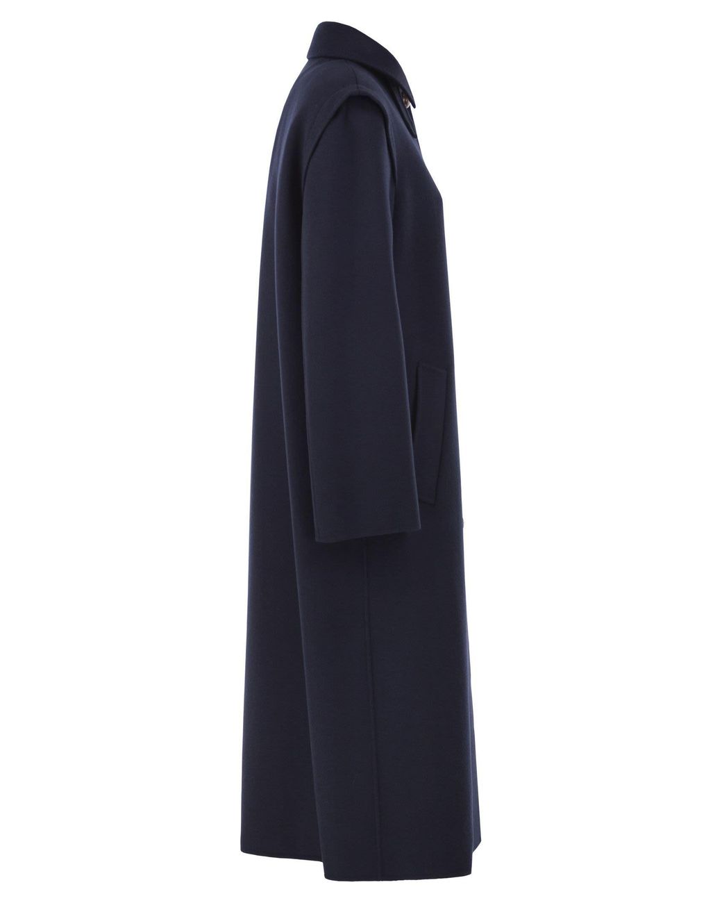 Weekend by Maxmara Blue Long Single-Breasted Coat