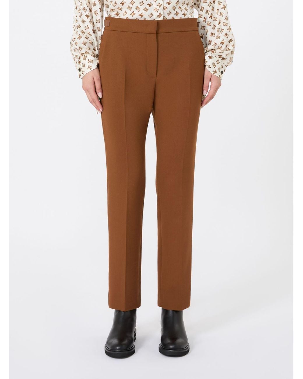 Max Mara Brown Mxmacino Tailored Trousers