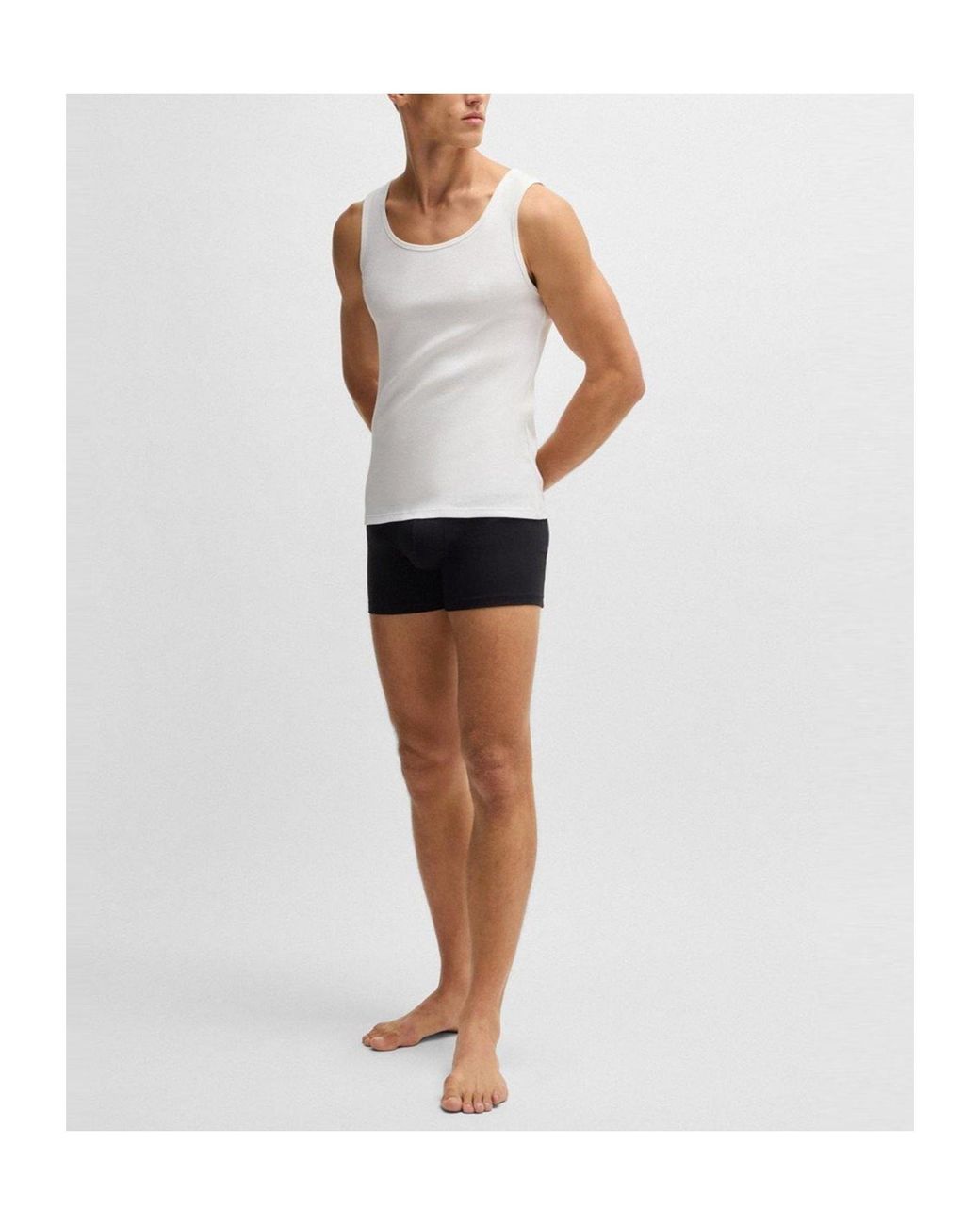 Boss White Sleeveless Pullover Vest for men