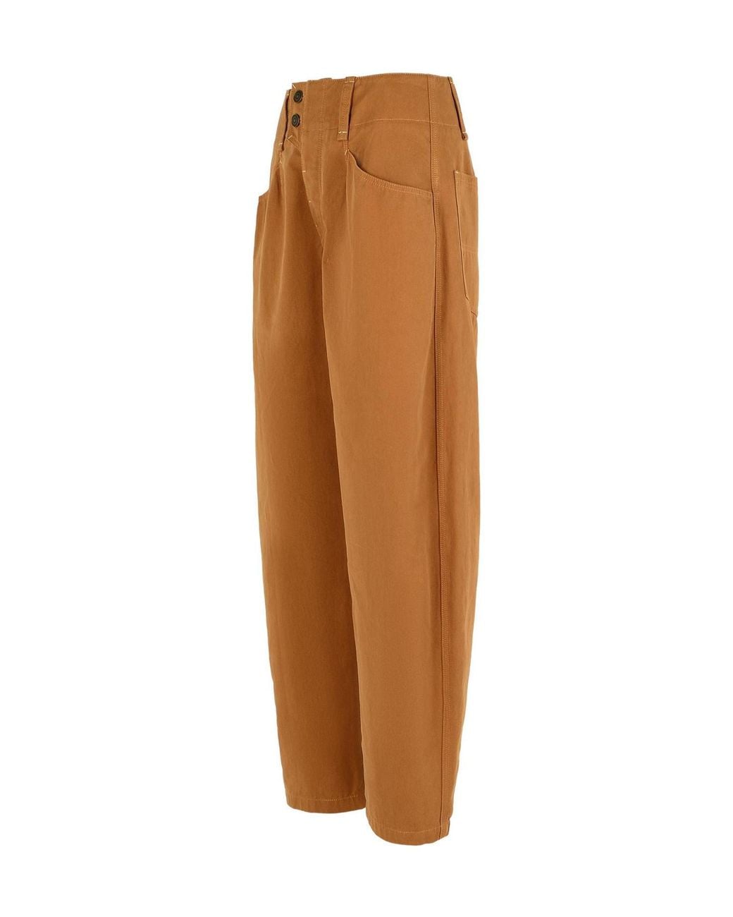 Isabel Marant Brown High-Waist Wide Leg Pants