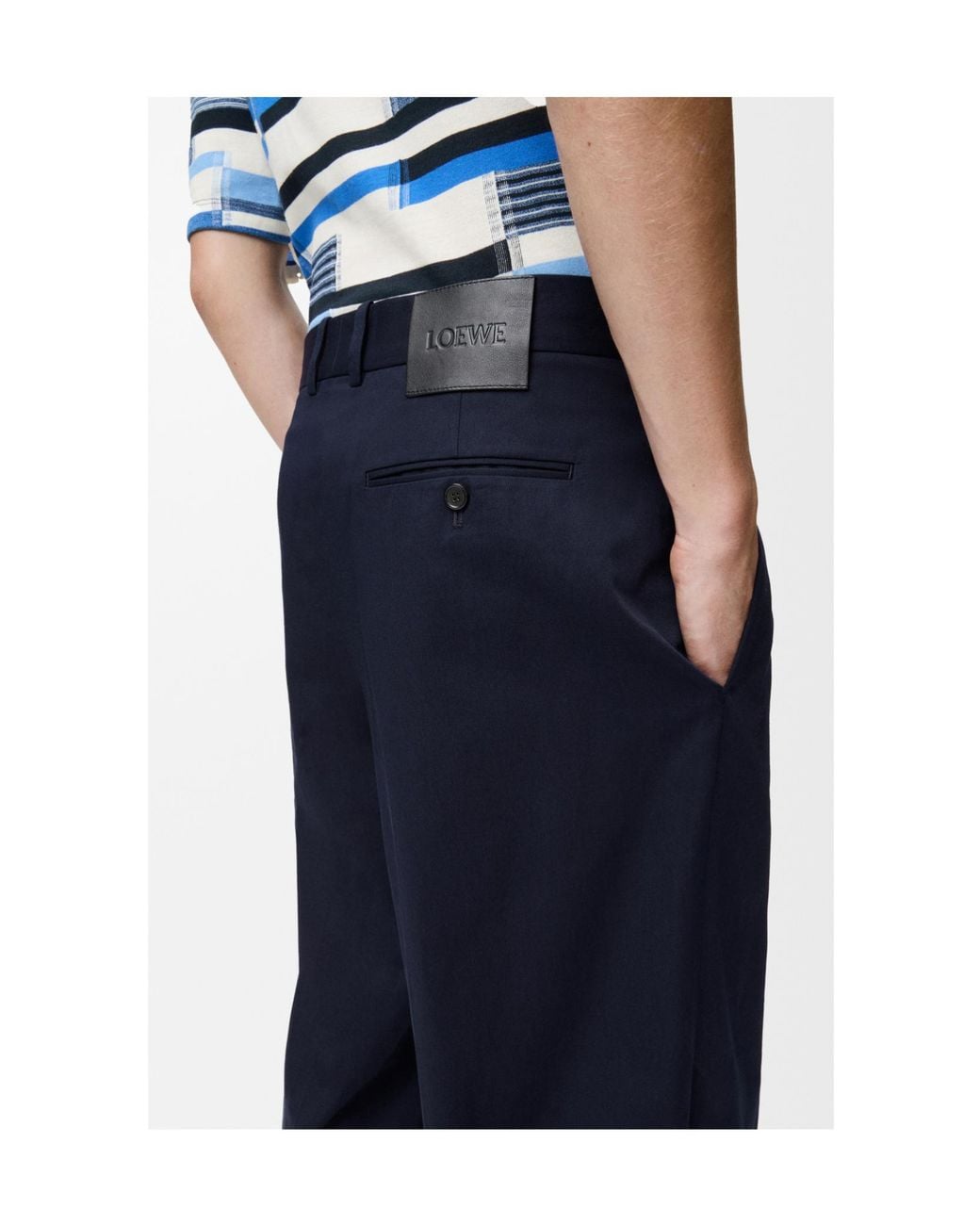 Loewe Blue Wide-Leg Trousers for men