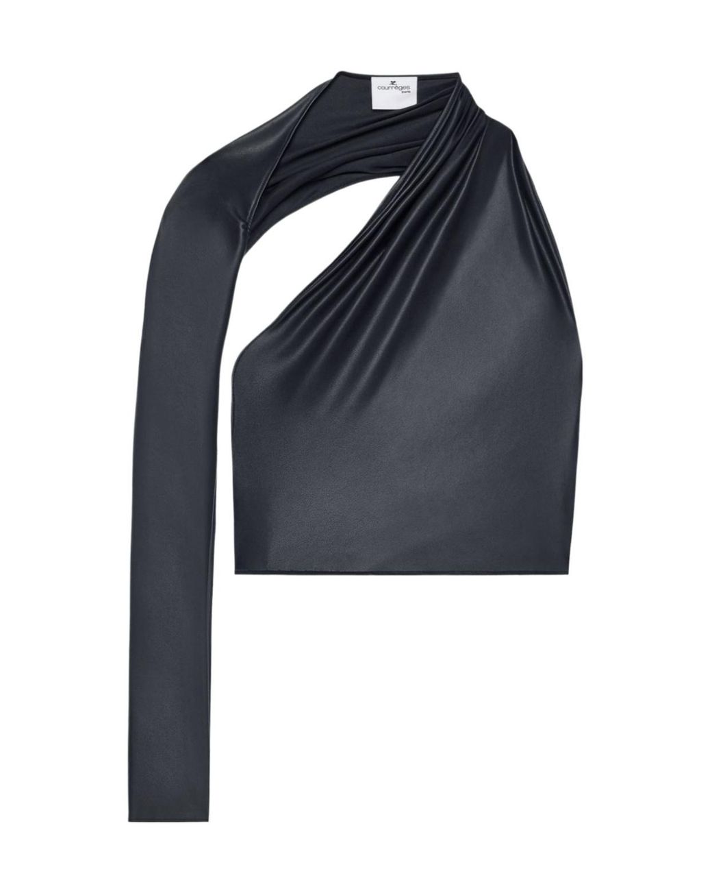 Courreges Blue Courrèges Asymmetric Cropped Top
