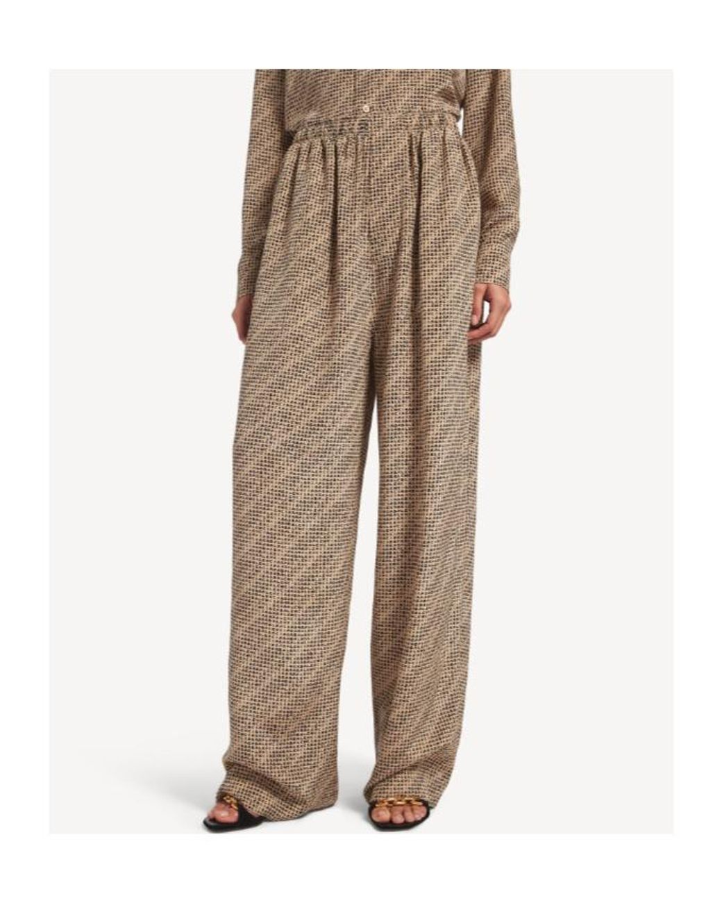 Balenciaga Natural Logo Printed Pyjama Pants