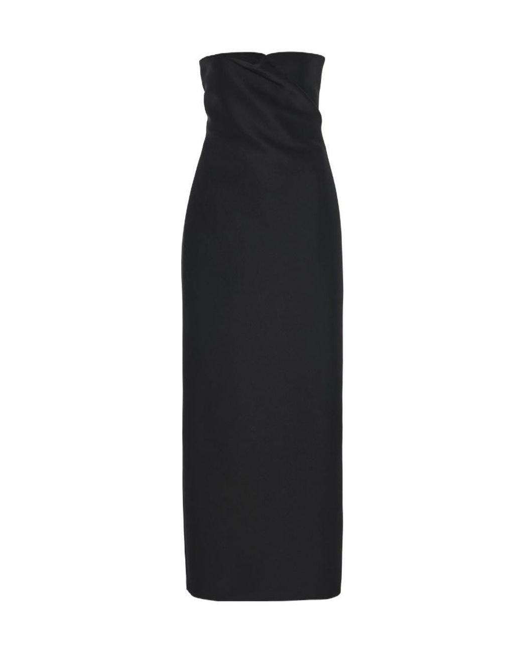 The Row Black Bardon Strapless Dress