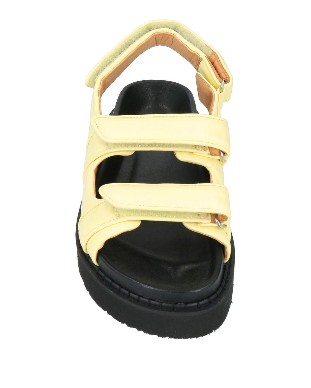 Isabel Marant Black Minimalist Round-Toe Leather Sandals