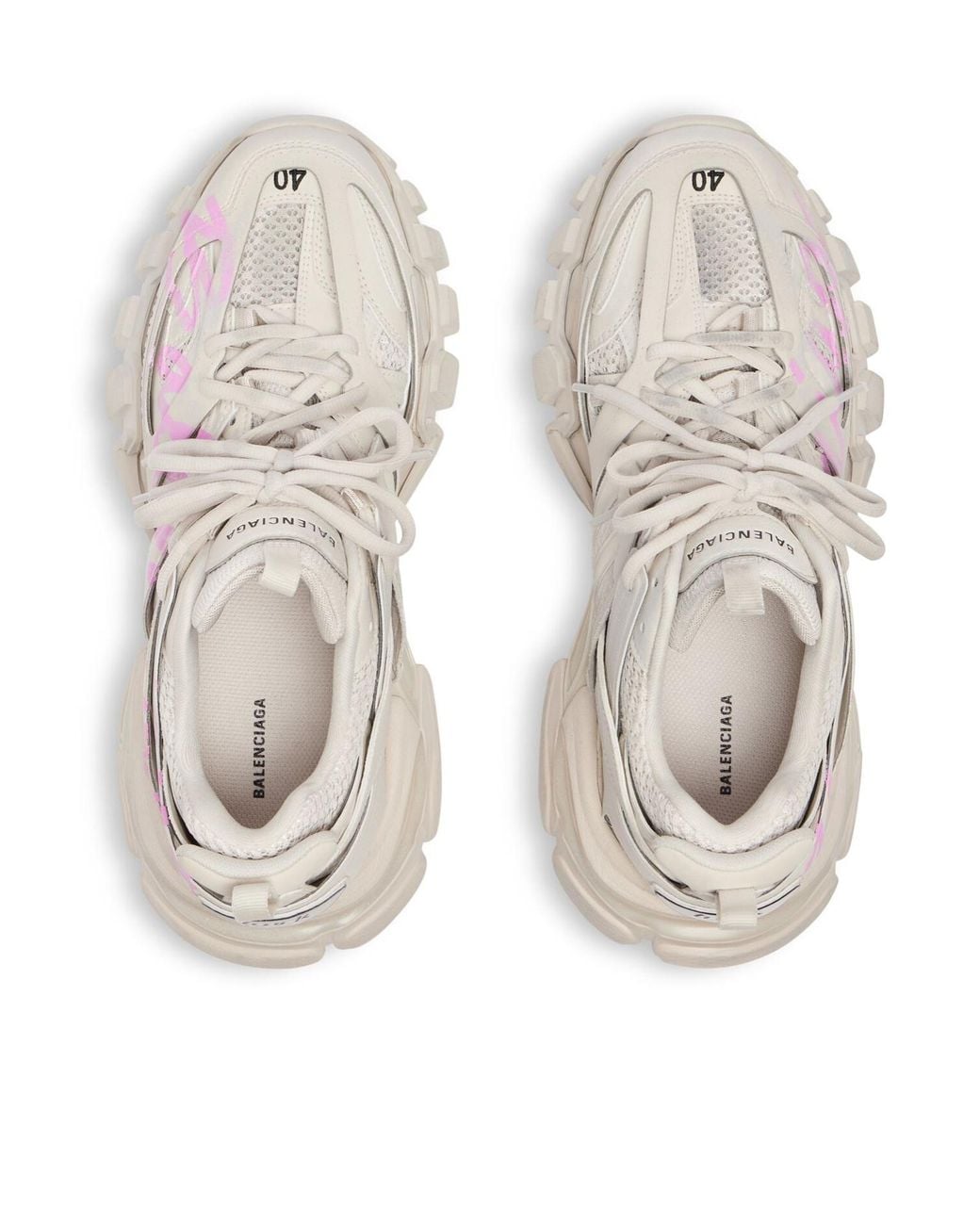 Balenciaga Pink Track Signature Sneaker