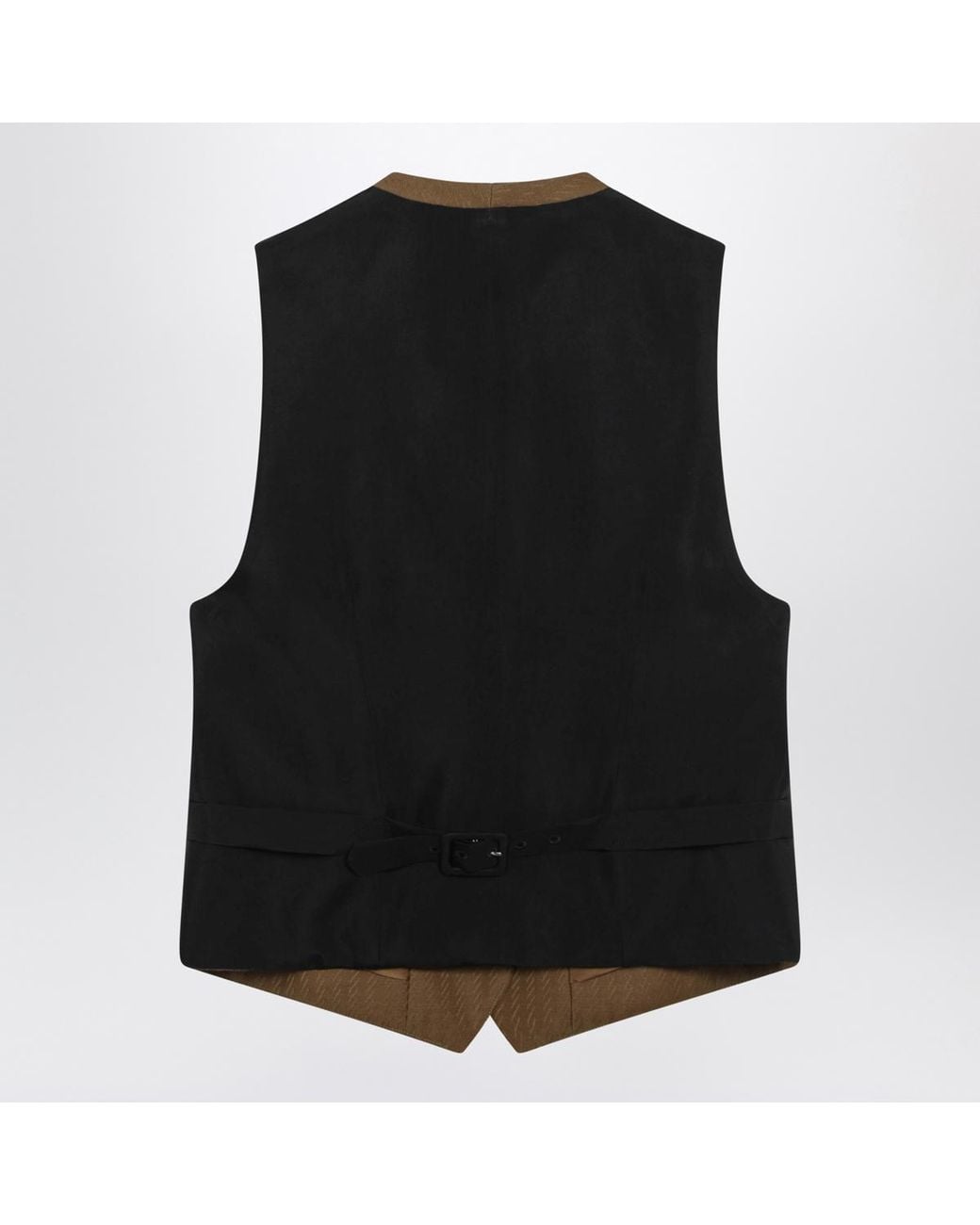 Burberry Brown Single Breasted V-Neck Tailored Waistcoat