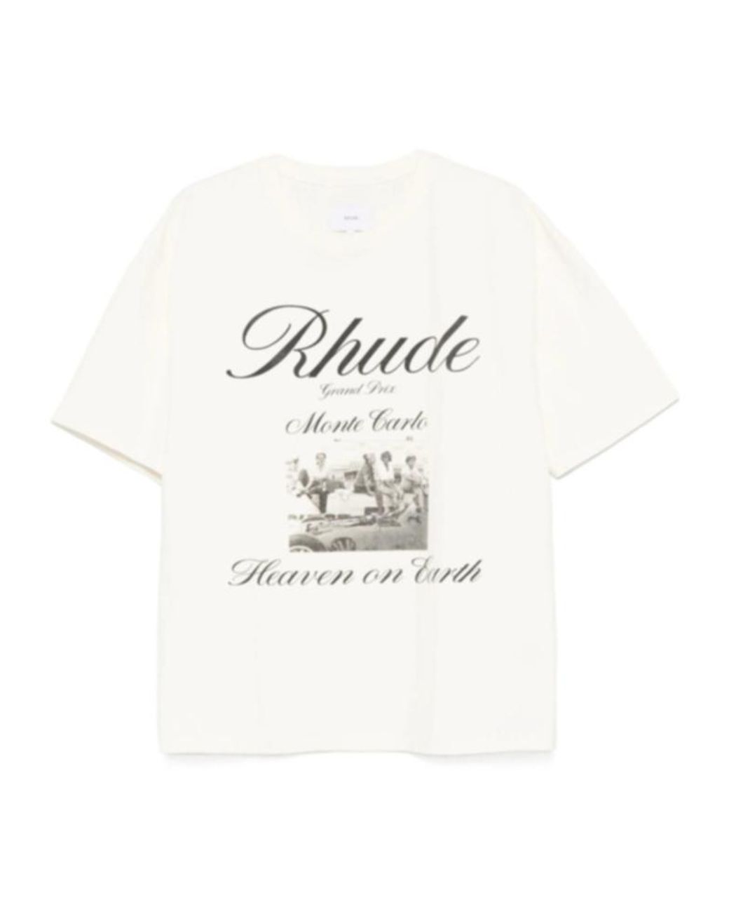 Rhude White Monte Carlo Graphic T-Shirt for men