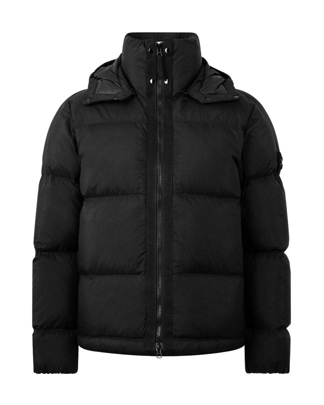 Stone Island Black Simple Down Jacket for men