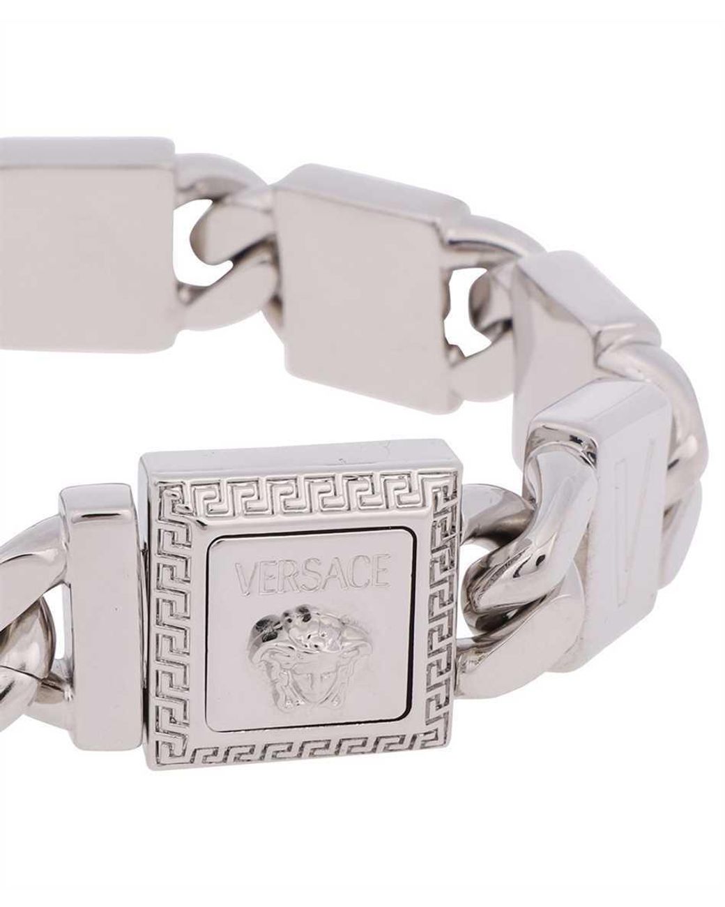 Versace White Logo-Plaque Chain Bracelet for men