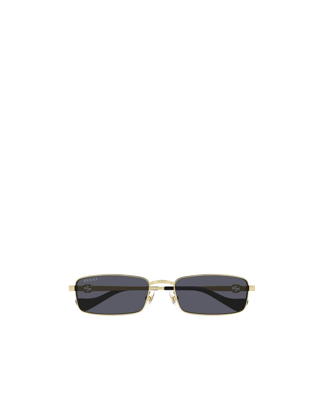 Gucci White Eyewear Rectangle-Frame Sunglasses