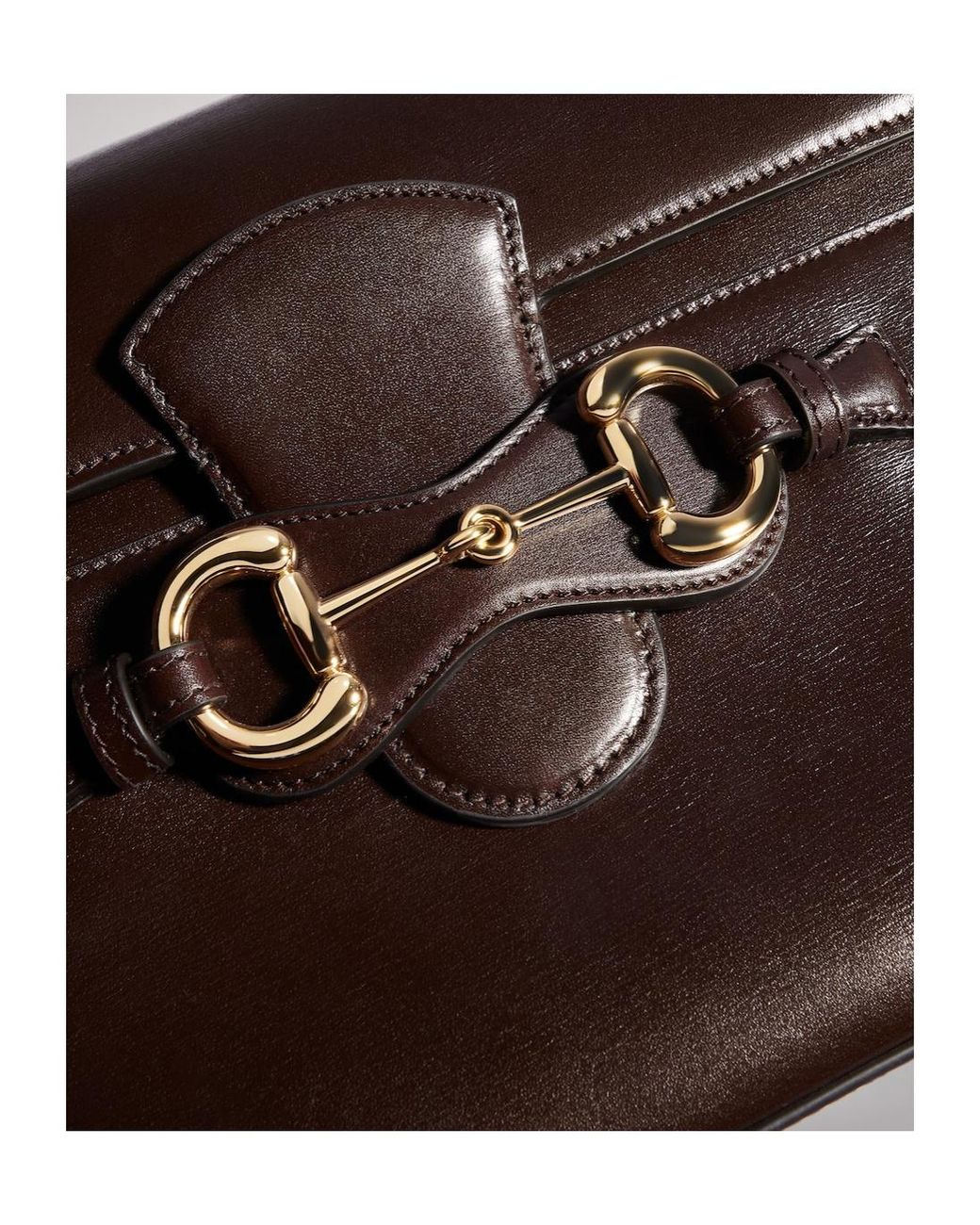 Gucci Brown Horsebit Duomo Medium Top Handle Bag