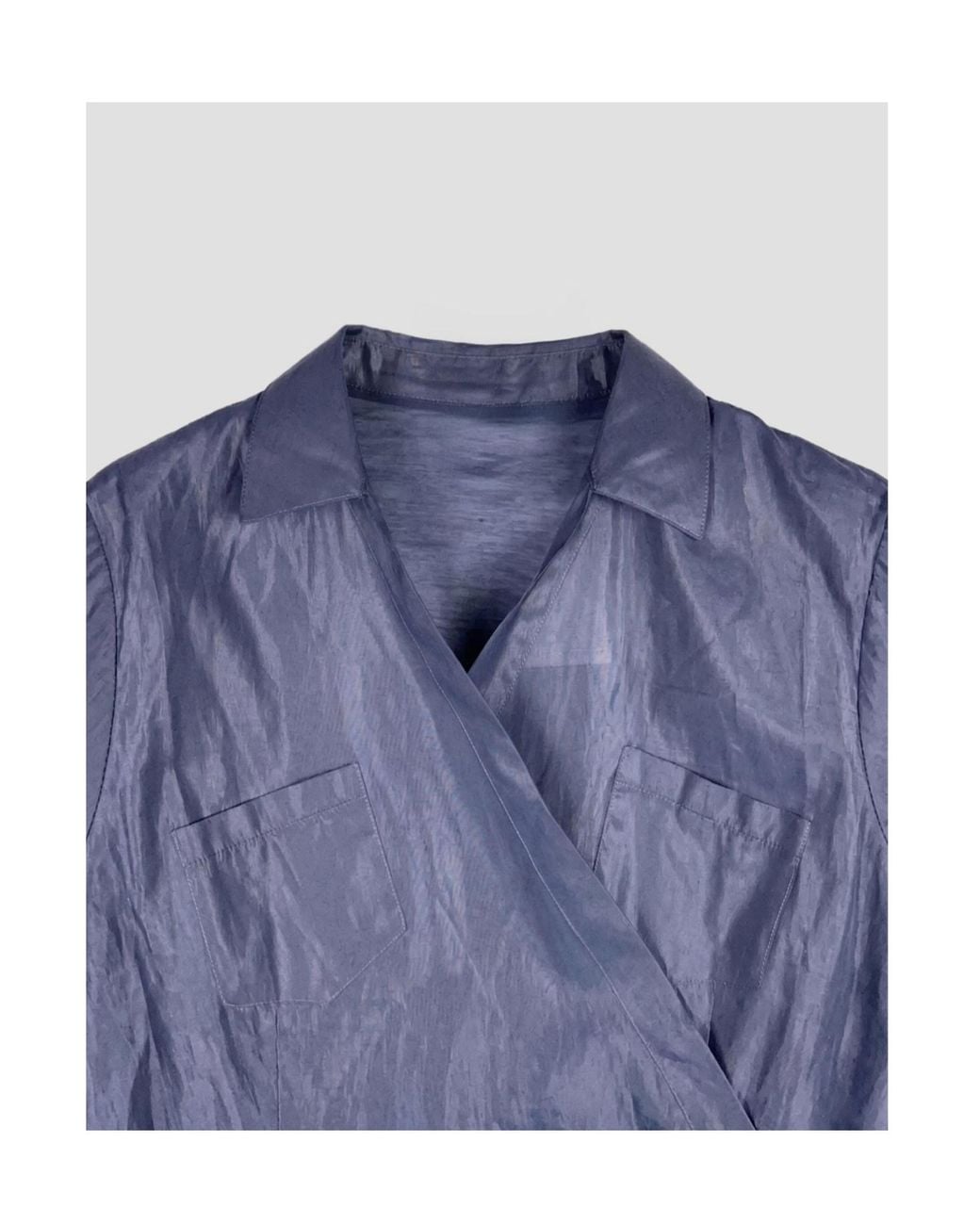 Paloma Wool Blue Wrap V-Neck Top