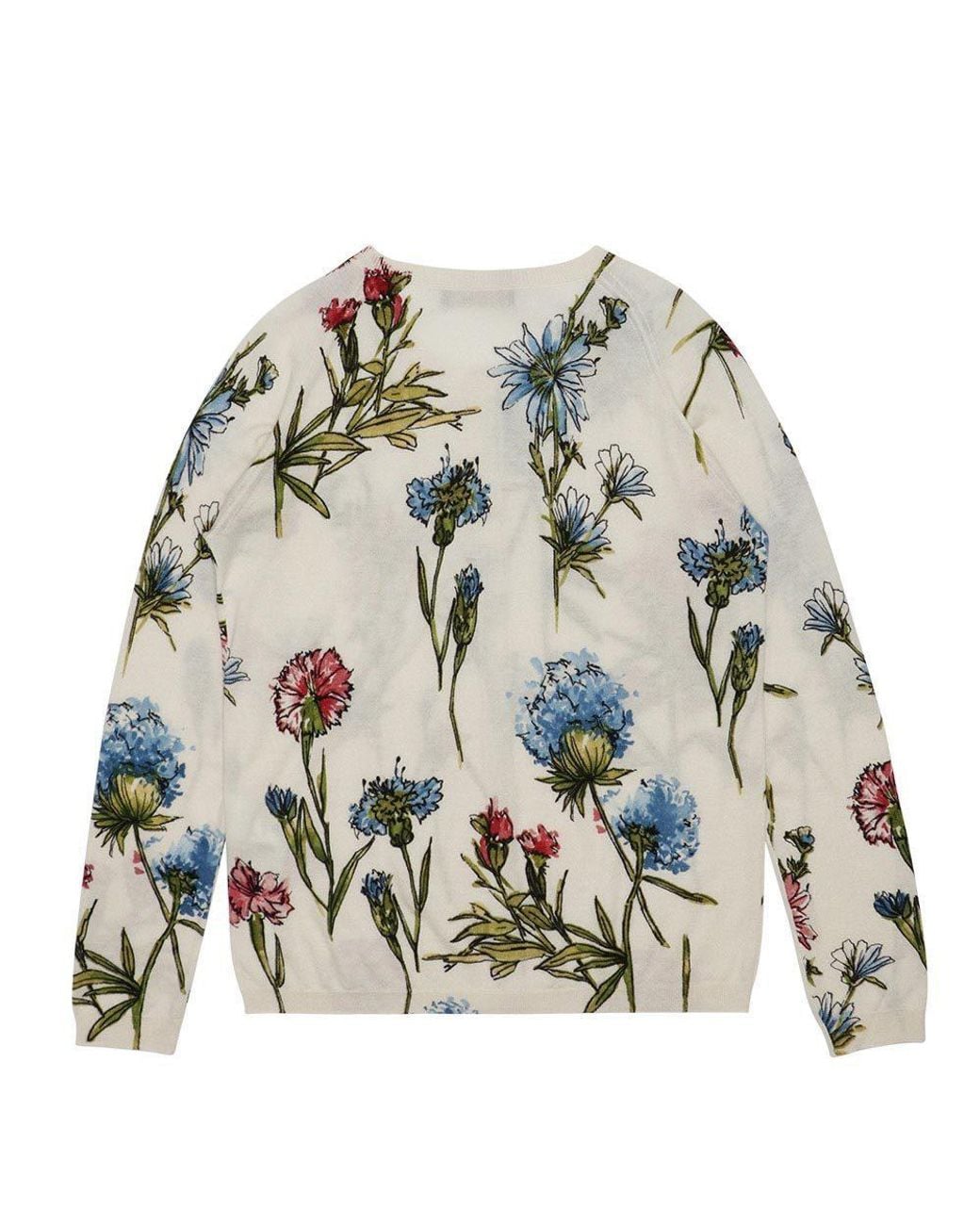 Max Mara Multicolor Round-Neck Long-Sleeved Cardigan