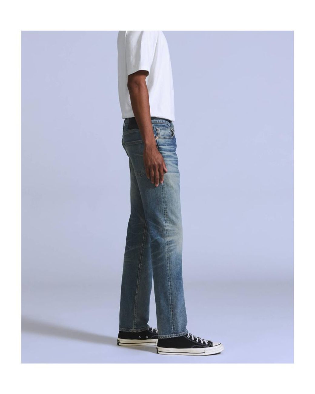 Levi's Blue 502 Taper Selvedge Jeans for men