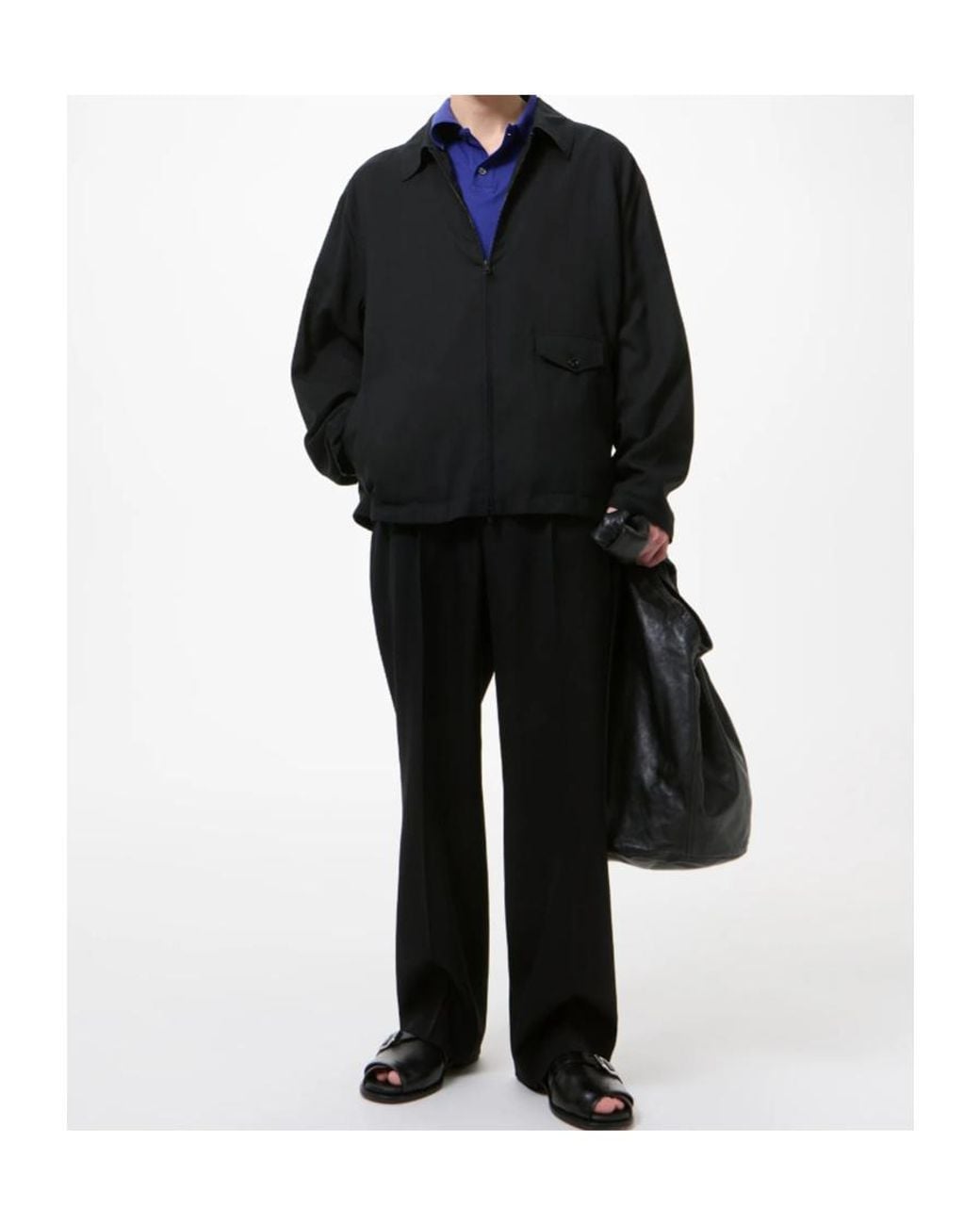 Our Legacy Black Zip-Front Knitted Jacket for men