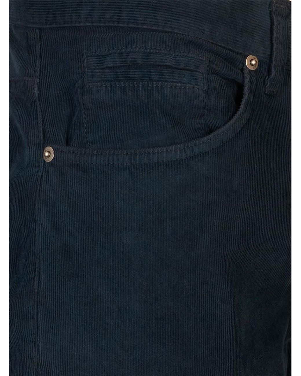 Dondup Blue Corduroy Slim-Fit Trousers for men