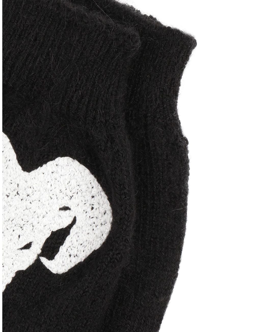 Maison Margiela Black Solid Color Knit Socks