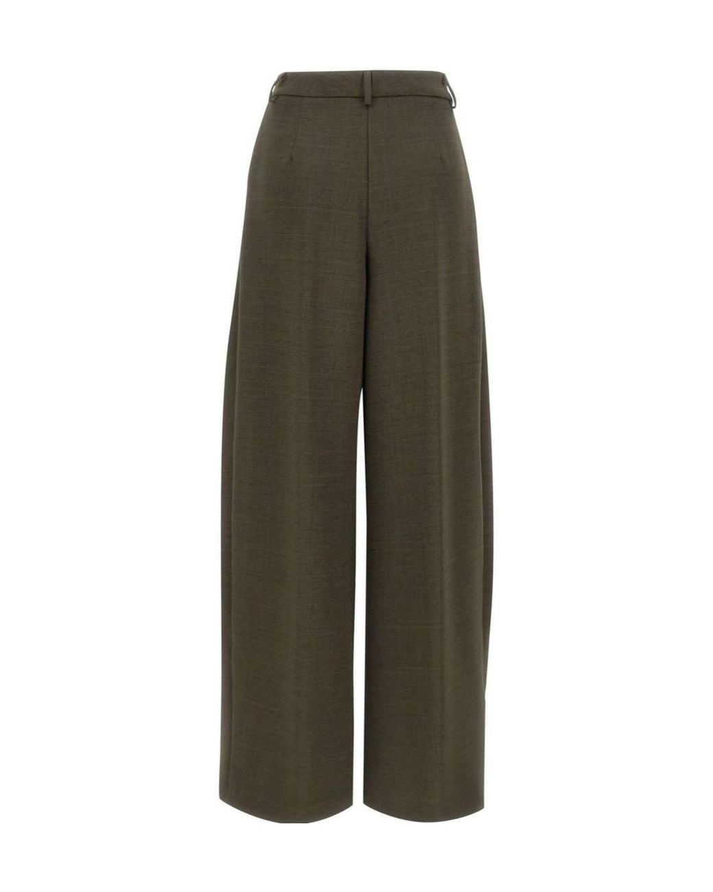 Kaos Green Pleated Wide-Leg Pants