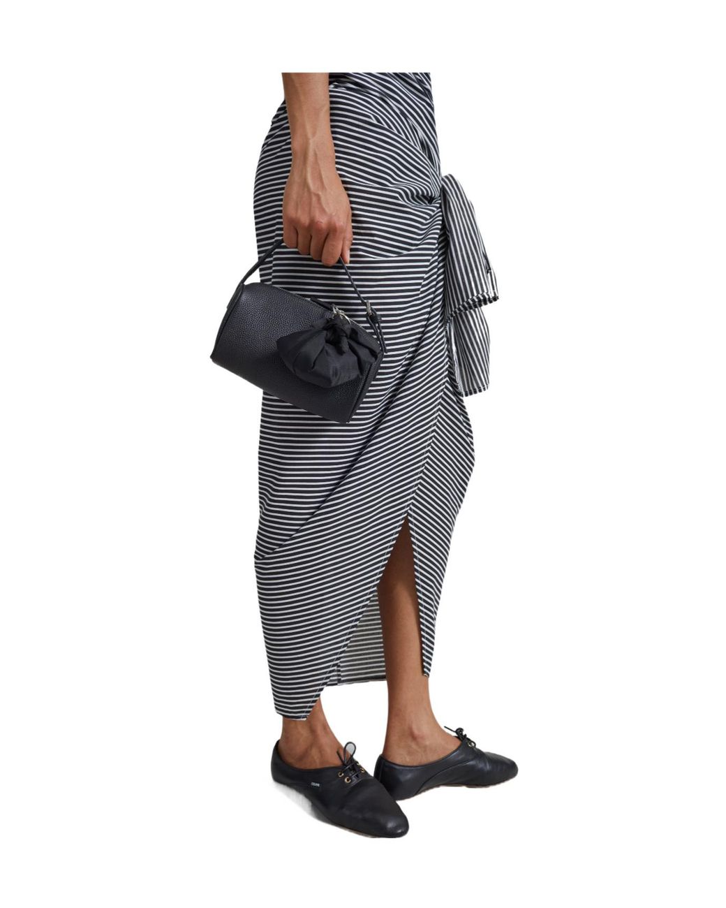 Frankie Shop Gray Thira Wrap Skirt