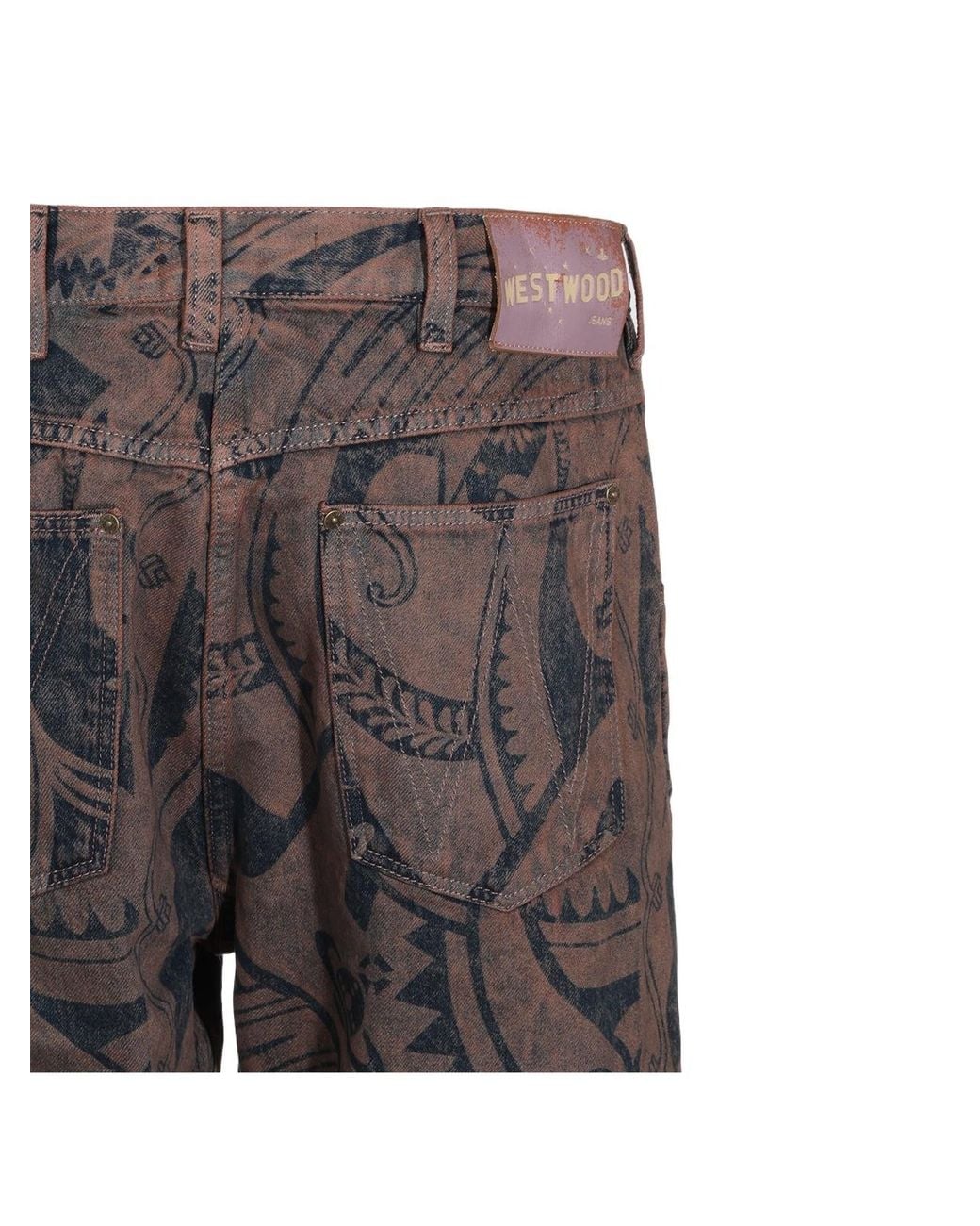 Vivienne Westwood Gray All-Over Printed Jeans for men