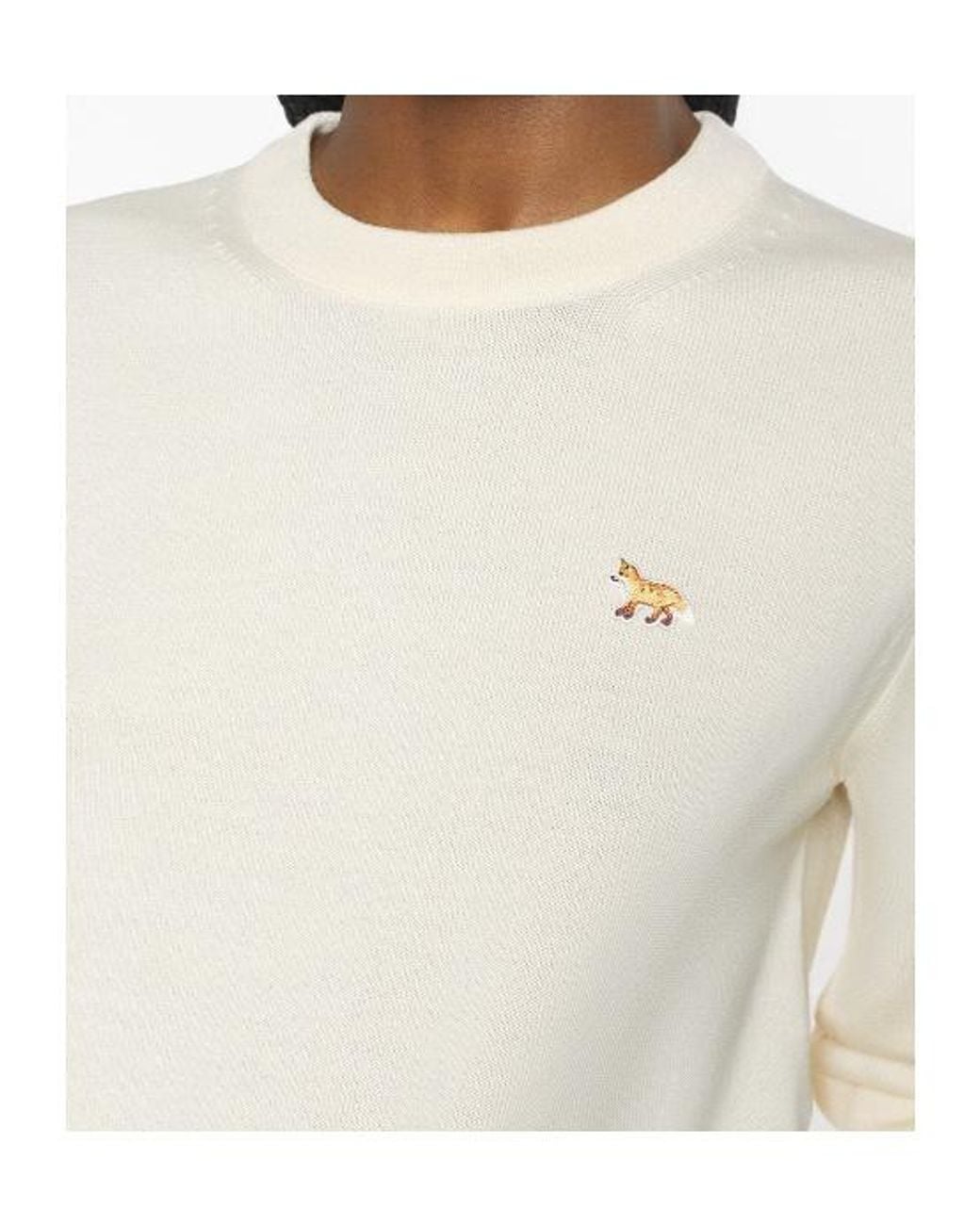 Maison Kitsuné White Maison Kitsuné Baby Fox Regular Jumper