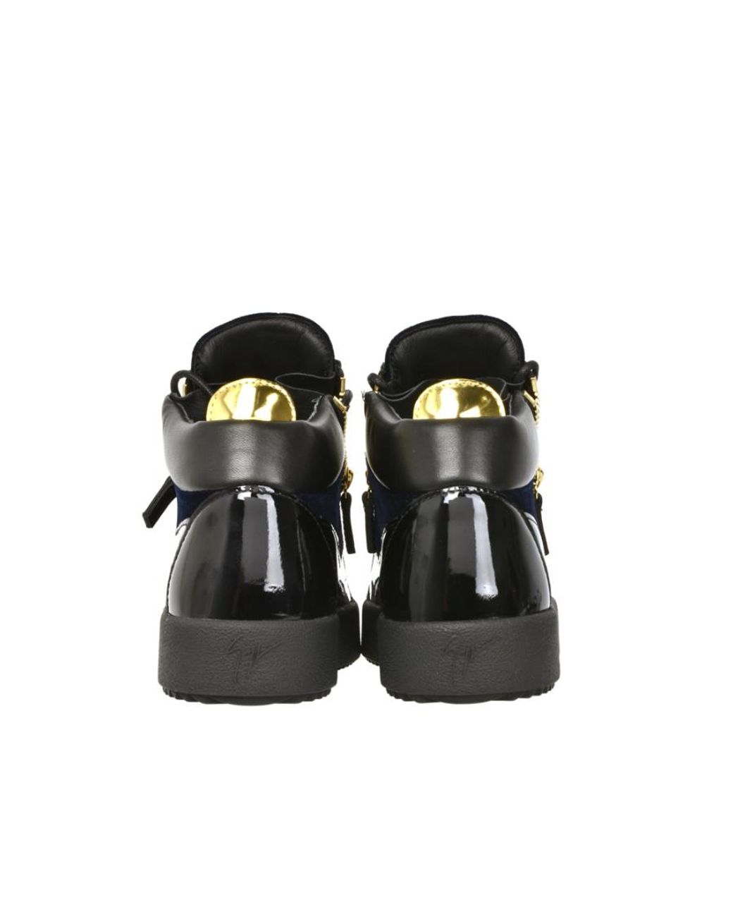 Giuseppe Zanotti Black Splicing Platform Sole Casual Sneakers for men