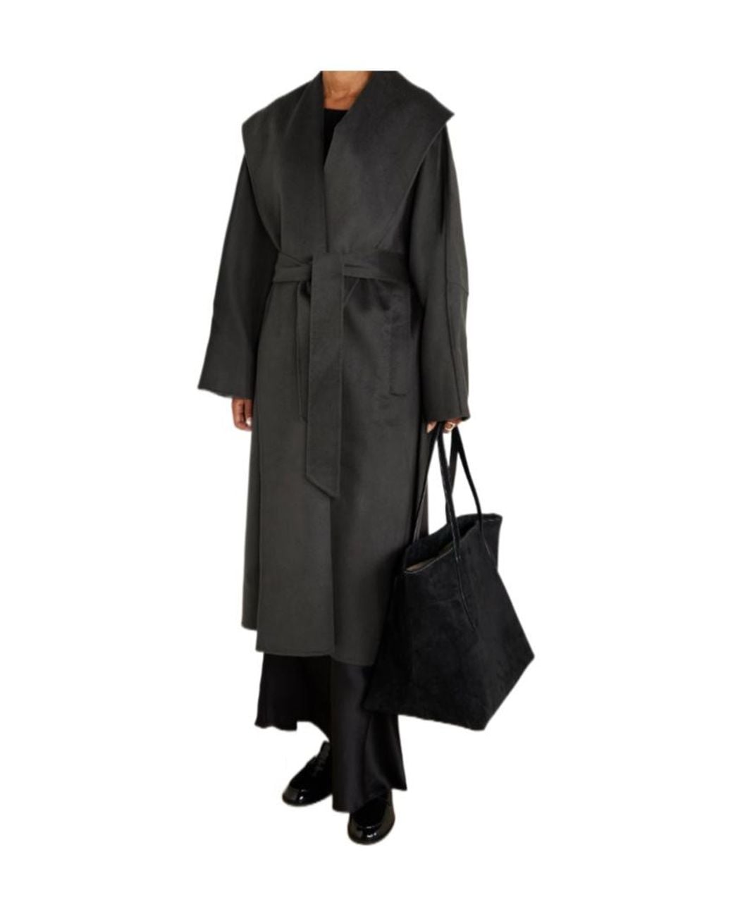 TOVE Black Fenn Wool-Blend Coat