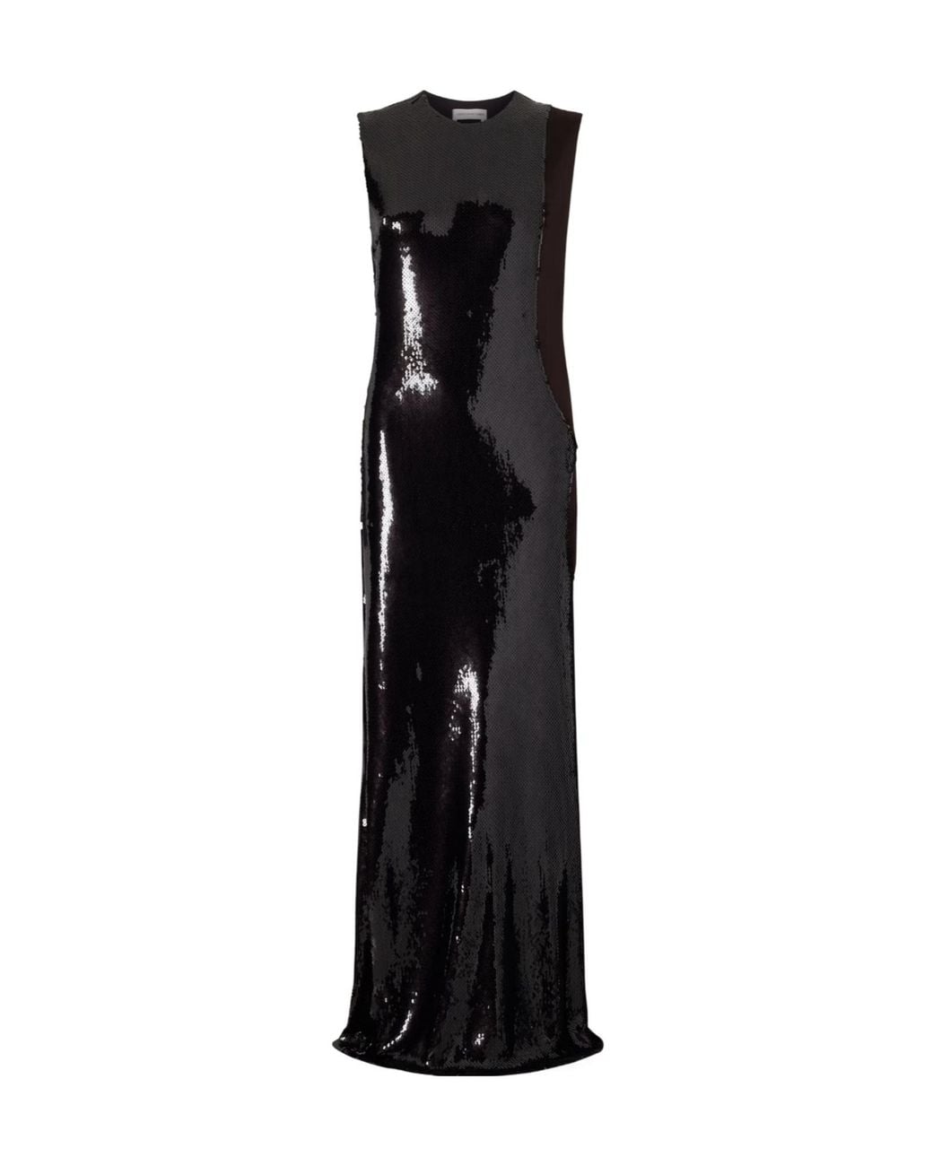 Christopher Esber Black Opaline Sequin Cutaway Dress