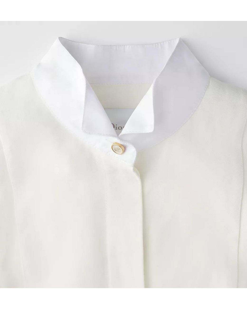 Dior White Iviera Mid-Length Belted Shirtdress